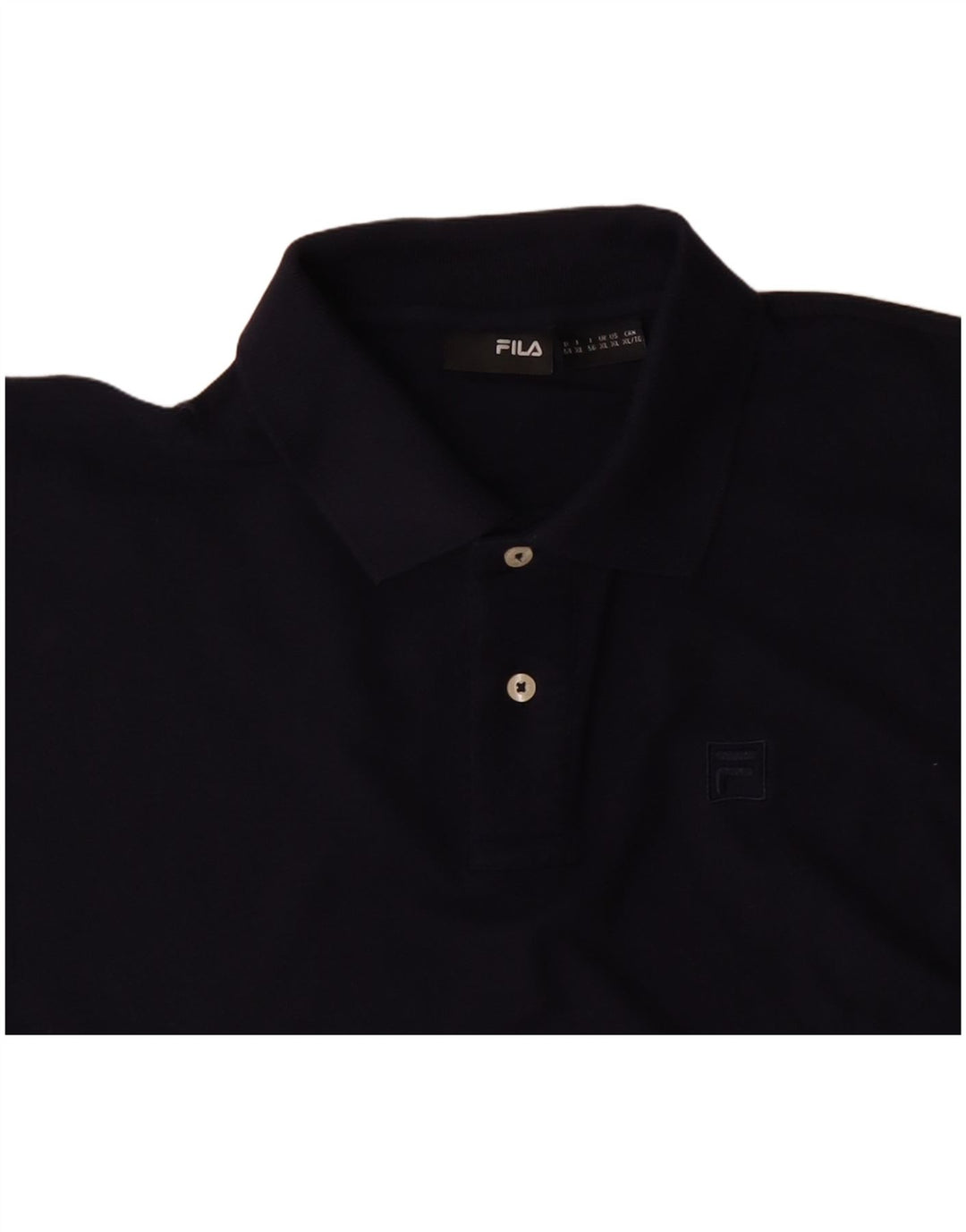 FILA Mens Polo Shirt XL Navy Blue Cotton