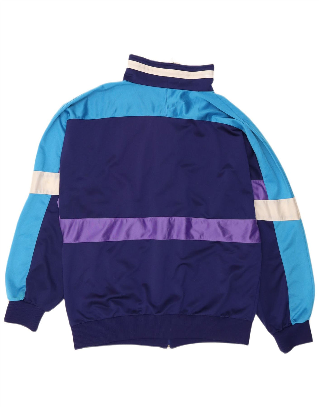 Pełny dres męski w panterkę, UK 46/48 XL, granatowy, poliester z blokami kolorów