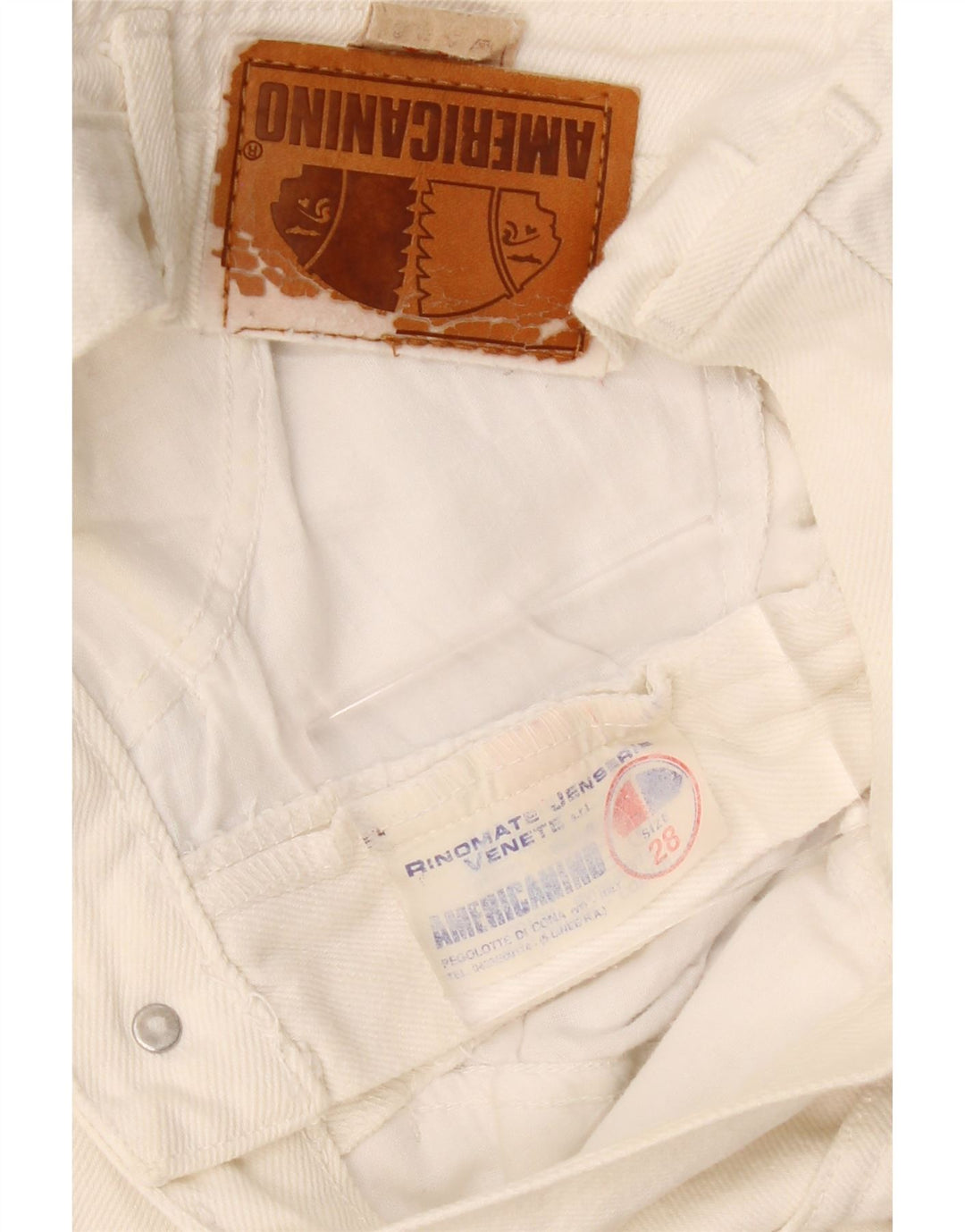 Damskie jeansy z wysokim stanem Americanino W28 L28 Off White Classic