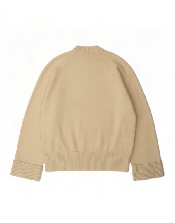 Damski sweter z okrągłym dekoltem John Lewis UK 10, mały, złamany biały kaszmir