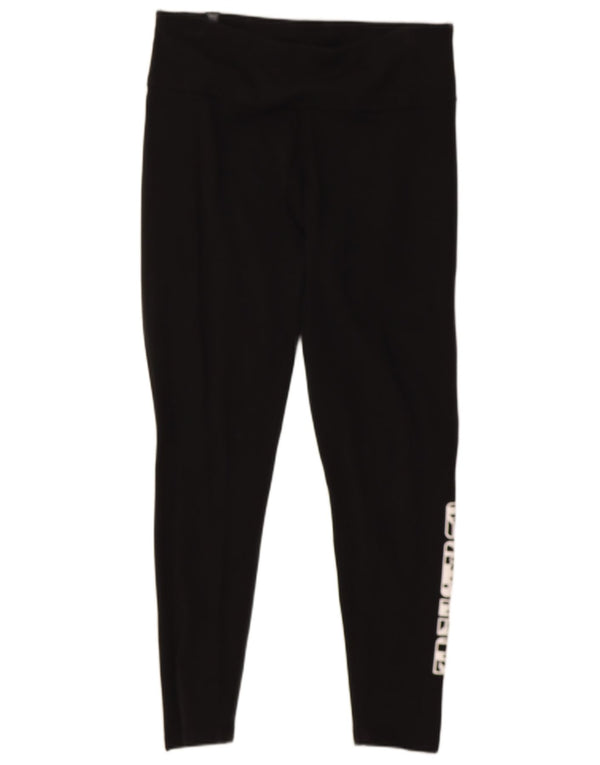 Damskie legginsy Puma Graphic Crop UK 12, średnie, czarne, bawełniane