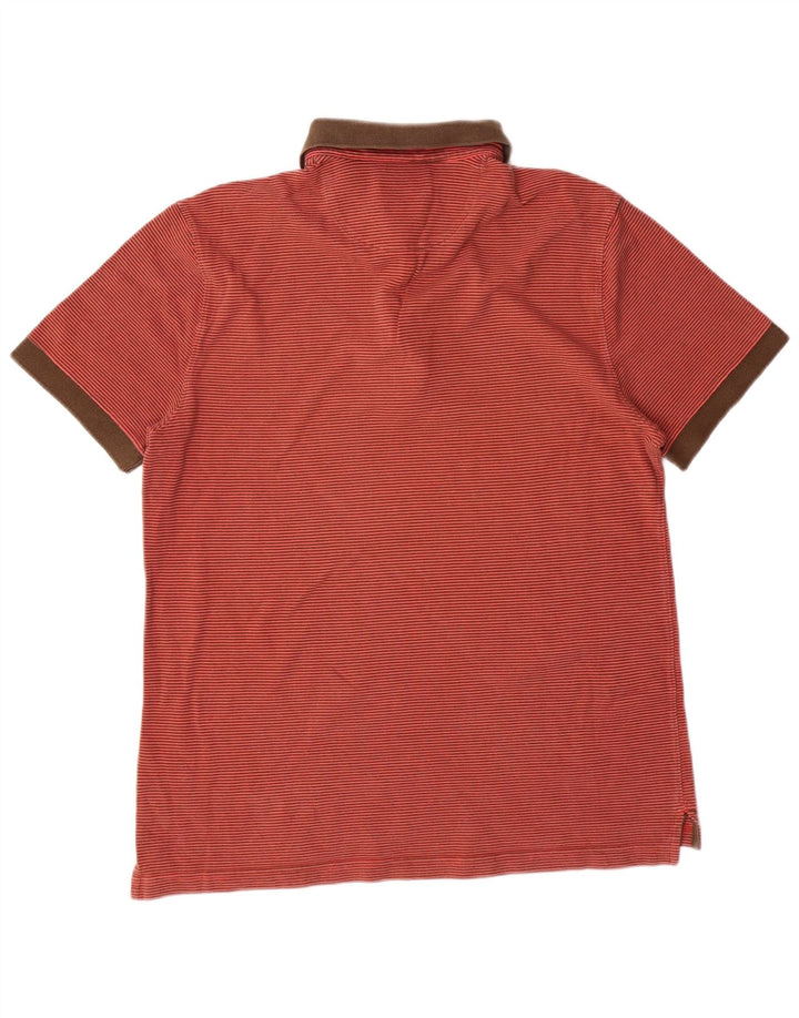 Męska koszulka polo o regularnym kroju MASSIMO DUTTI XL w pomarańczowe prążki