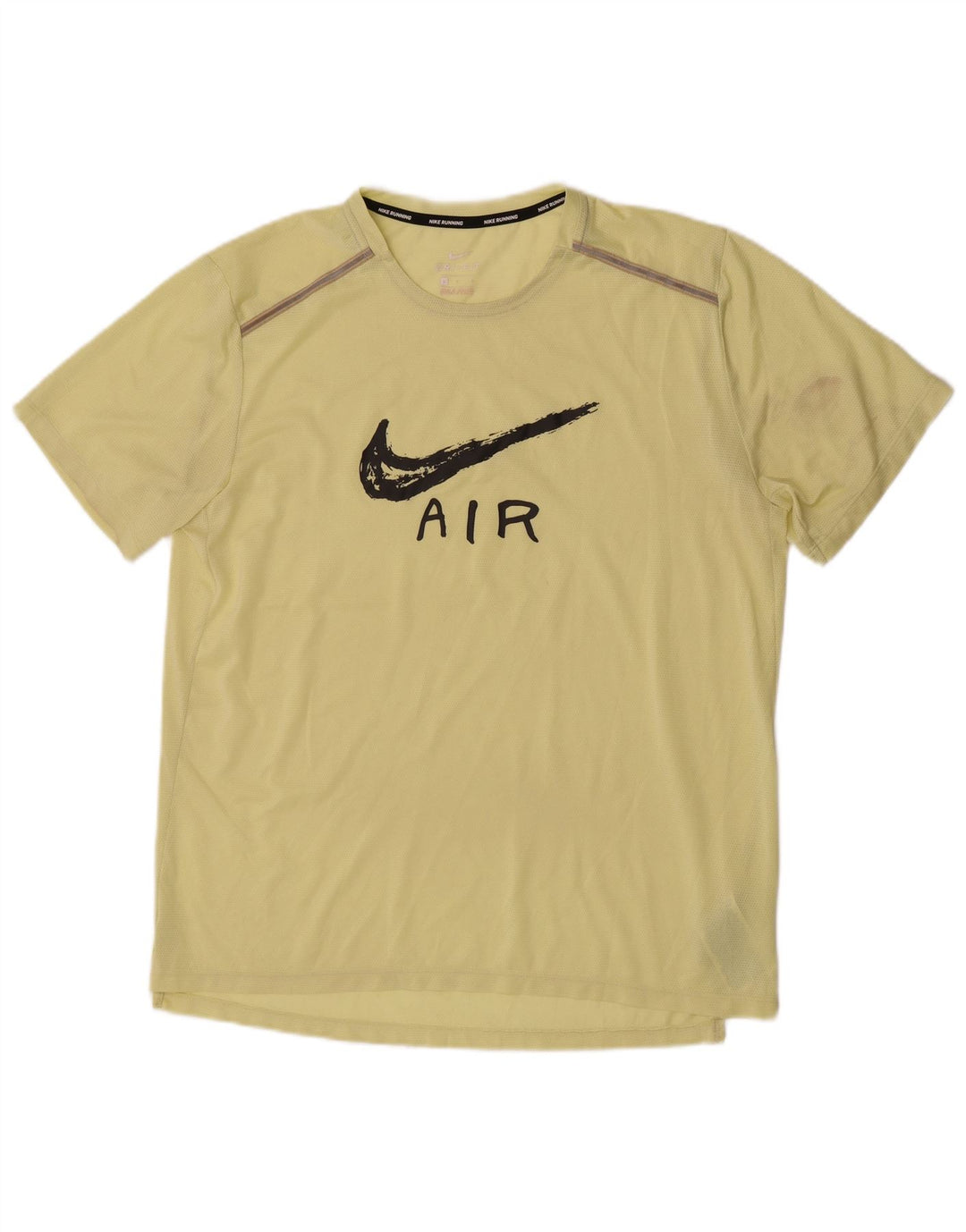 Męski T-shirt Nike Dri Fit z grafiką, duży, żółty poliester