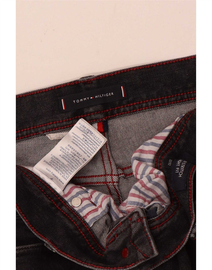 Męskie proste dżinsy Tommy Hilfiger W32 L29 Szara bawełna