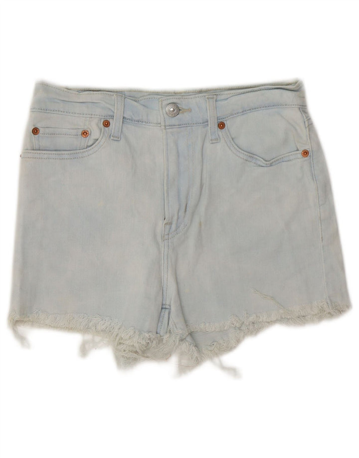 Damskie spodenki jeansowe Levi's z wysokim stanem W27, małe, niebieskie, bawełniane