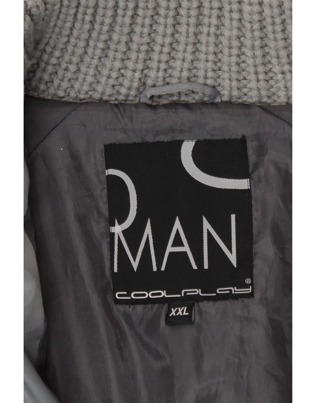 Vintage męska ocieplana kurtka UK 44 2XL Szary poliester