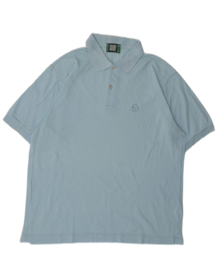 Męska koszulka polo Sergio Tacchini IT 50, średnia niebieska bawełna
