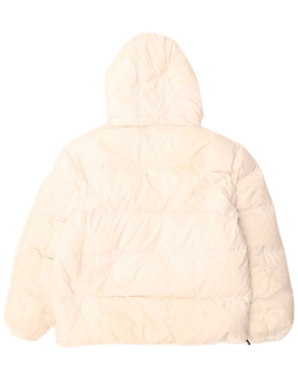 Męska ocieplana kurtka Tommy Hilfiger Graphic UK 40, duża, biała, z blokami kolorów