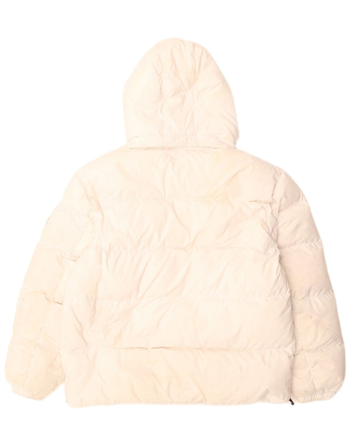 Męska ocieplana kurtka Tommy Hilfiger Graphic UK 40, duża, biała, z blokami kolorów