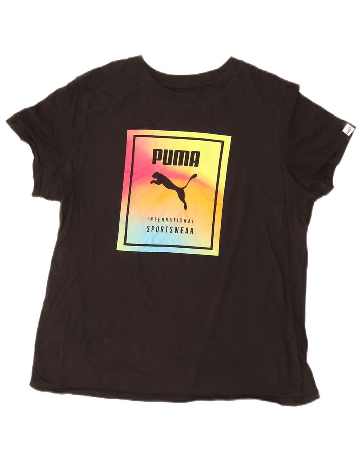 Damska koszulka z grafiką PUMA Top UK 14, duża czarna