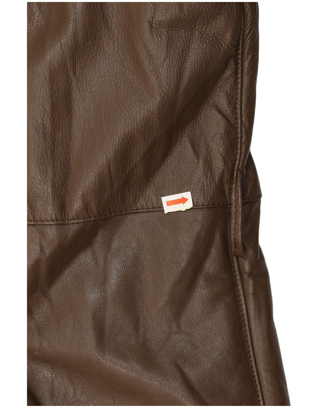 Męski płaszcz skórzany VINTAGE UK 38 Średni brąz