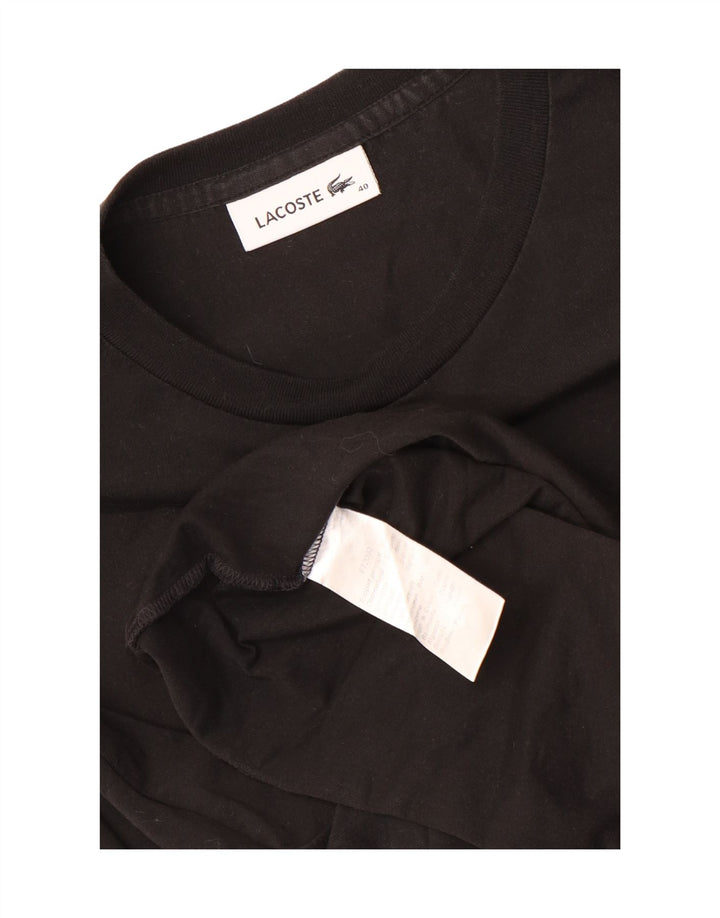 T-shirt damski Lacoste, rozmiar 40, średni czarny, bawełniany