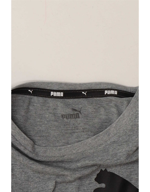 Chłopięcy T-shirt z grafiką Puma 13-14 lat, szary