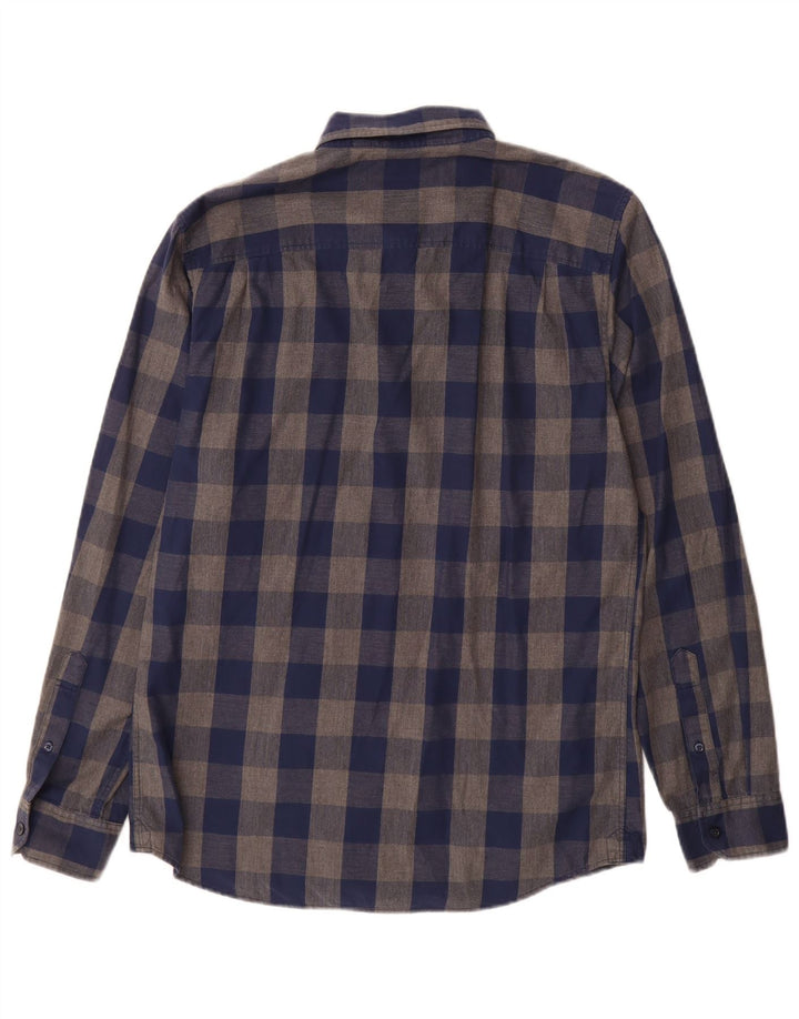 Koszula flanelowa męska Jack Wills o klasycznym kroju, średnia, granatowa, bawełniana w kratkę