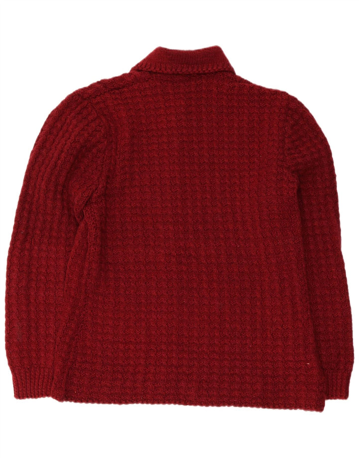 Sweter damski VINTAGE UK 14, duży, bordowy