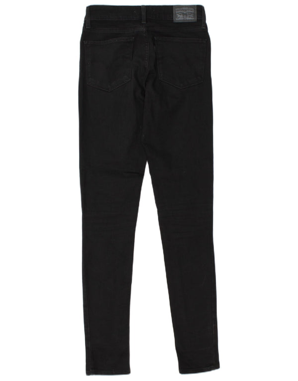 Damskie jeansy LEVI'S 711 Skinny W26 L31 Czarne bawełniane