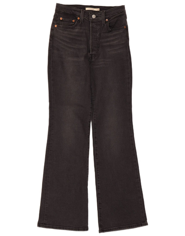 Damskie jeansy Levi's Ribcage z wysokim stanem Bootcut W28 L31 Szara bawełna