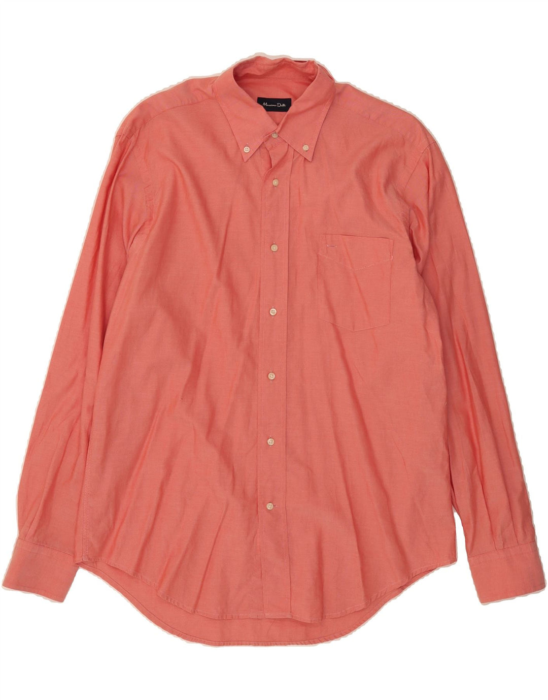 MASSIMO DUTTI Mens Shirt Size 42 Large Pink Cotton
