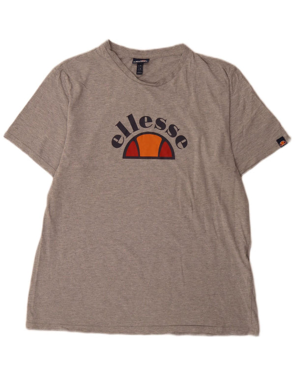 Męska koszulka z grafiką Ellesse Top XL, szara, nakrapiana bawełna