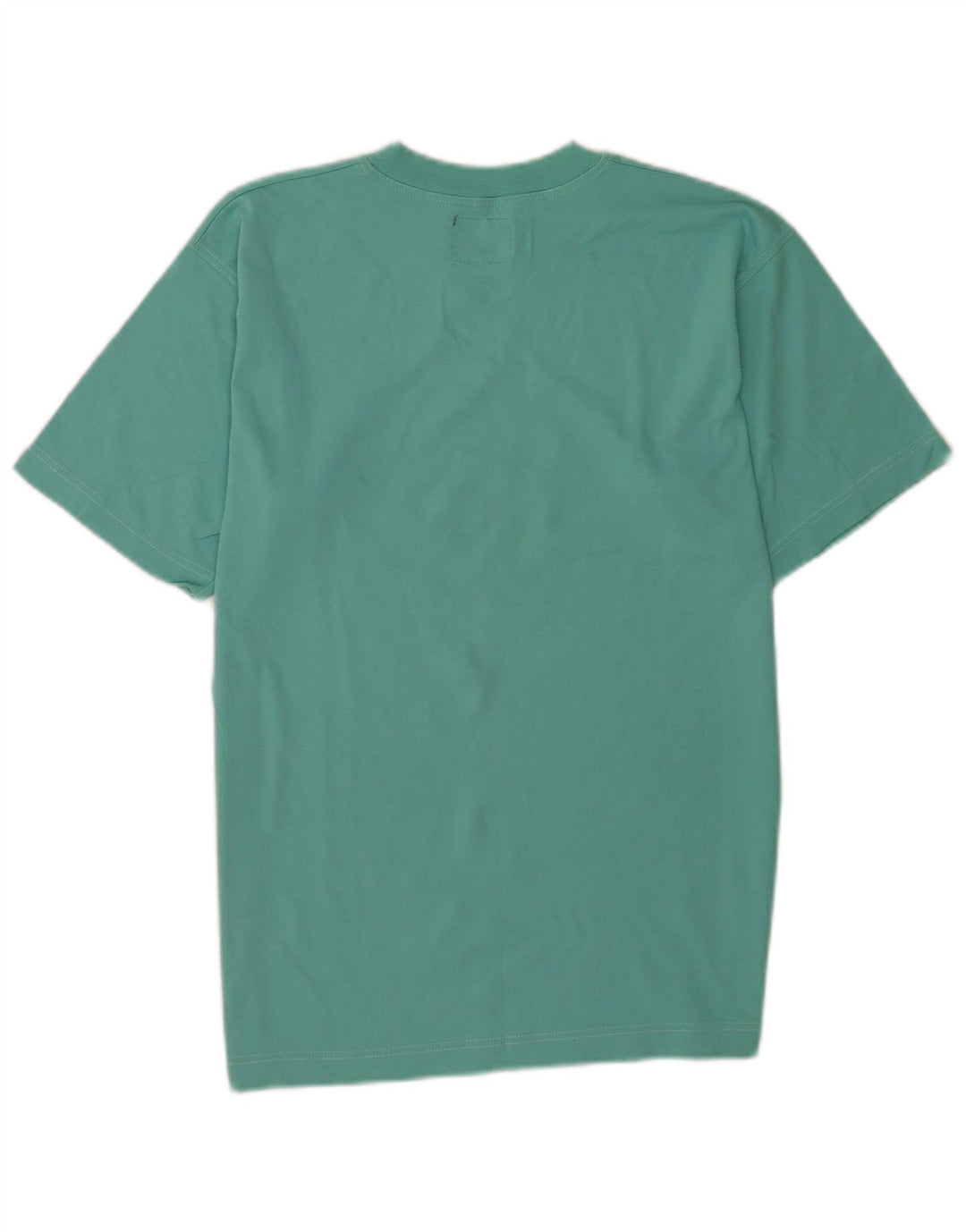 Męski T-shirt z grafiką Vagabond, mały, turkusowy, bawełniany