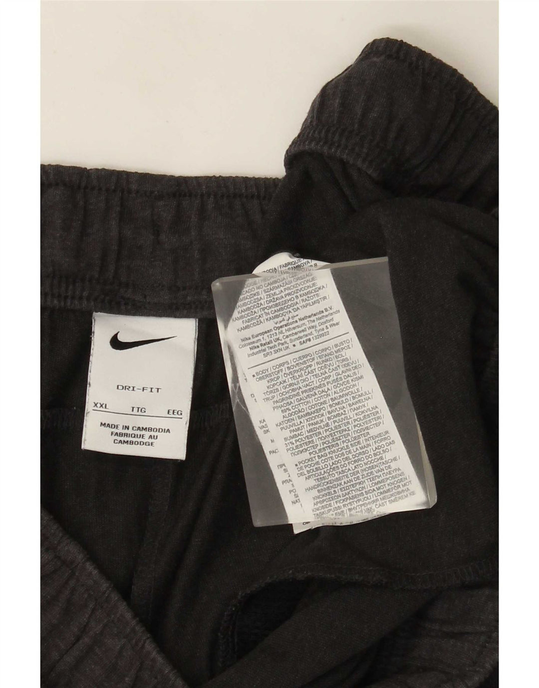 Męskie spodenki sportowe Nike Dri Fit 2XL, szare, bawełniane
