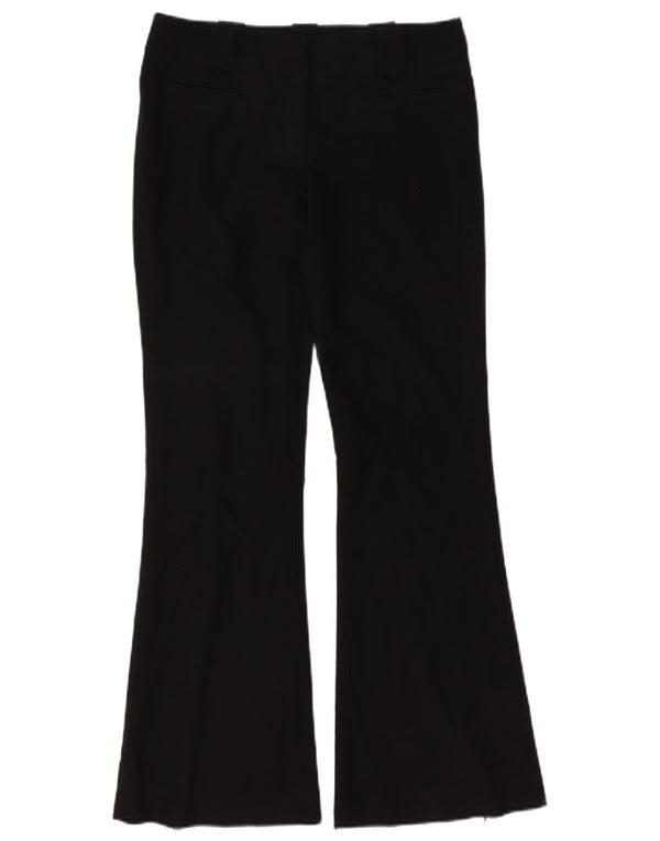 Damskie spodnie Chino Flare Topshop UK 8 Small W29 L28 Czarny poliester