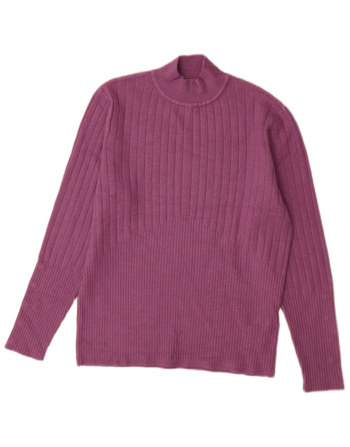 Marks & Spencer Damski sweter z golfem UK 14, duży fioletowy