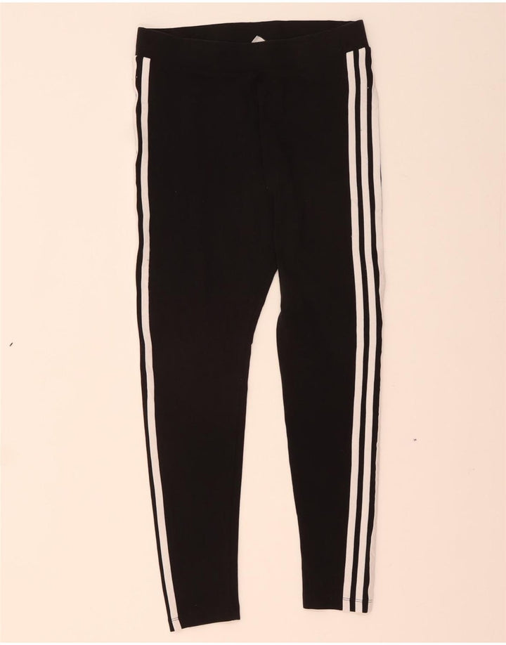 Legginsy damskie ADIDAS UK 12/14, średnia czarna bawełna