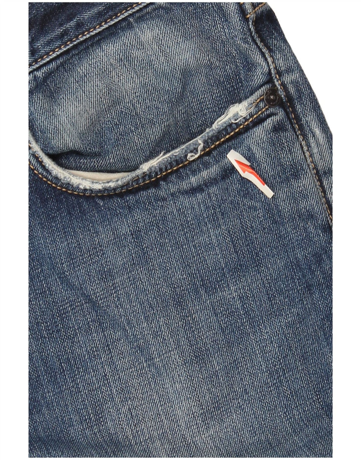 Męskie proste dżinsy Massimo Dutti EU 42 duże W32 L30 niebieska bawełna