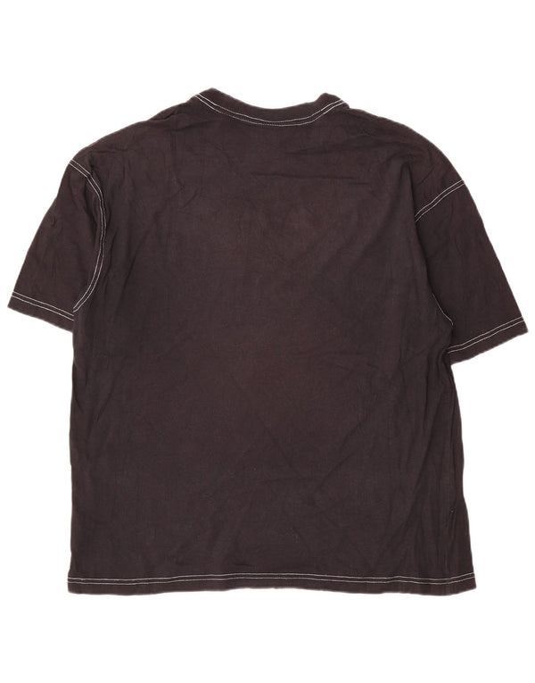 Męski T-shirt z grafiką Nike, mały, czarny, bawełniany w paski