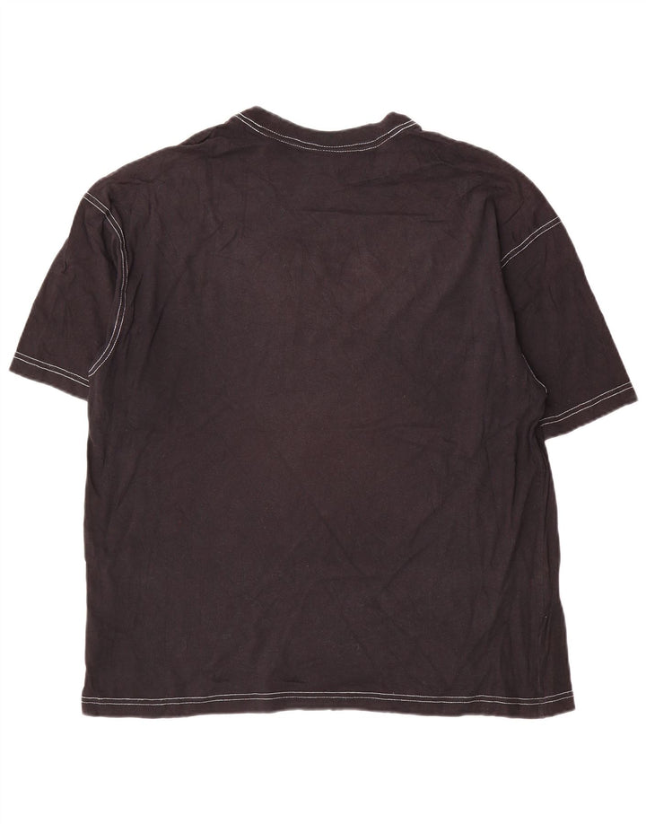 Męski T-shirt z grafiką Nike, mały, czarny, bawełniany w paski