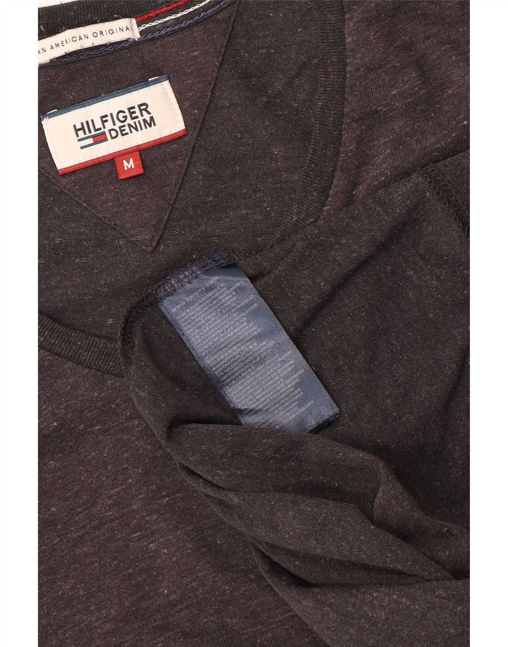 T-shirt męski Tommy Hilfiger Top, średni szary, nakrapiany poliester