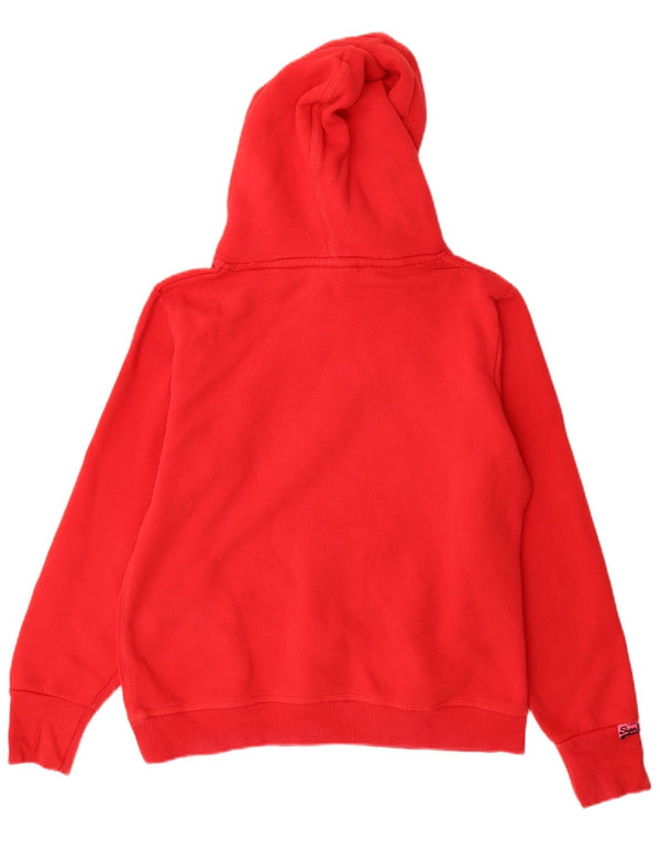 Damski sweter z kapturem Superdry Graphic UK 18 XL, czerwony, bawełniany