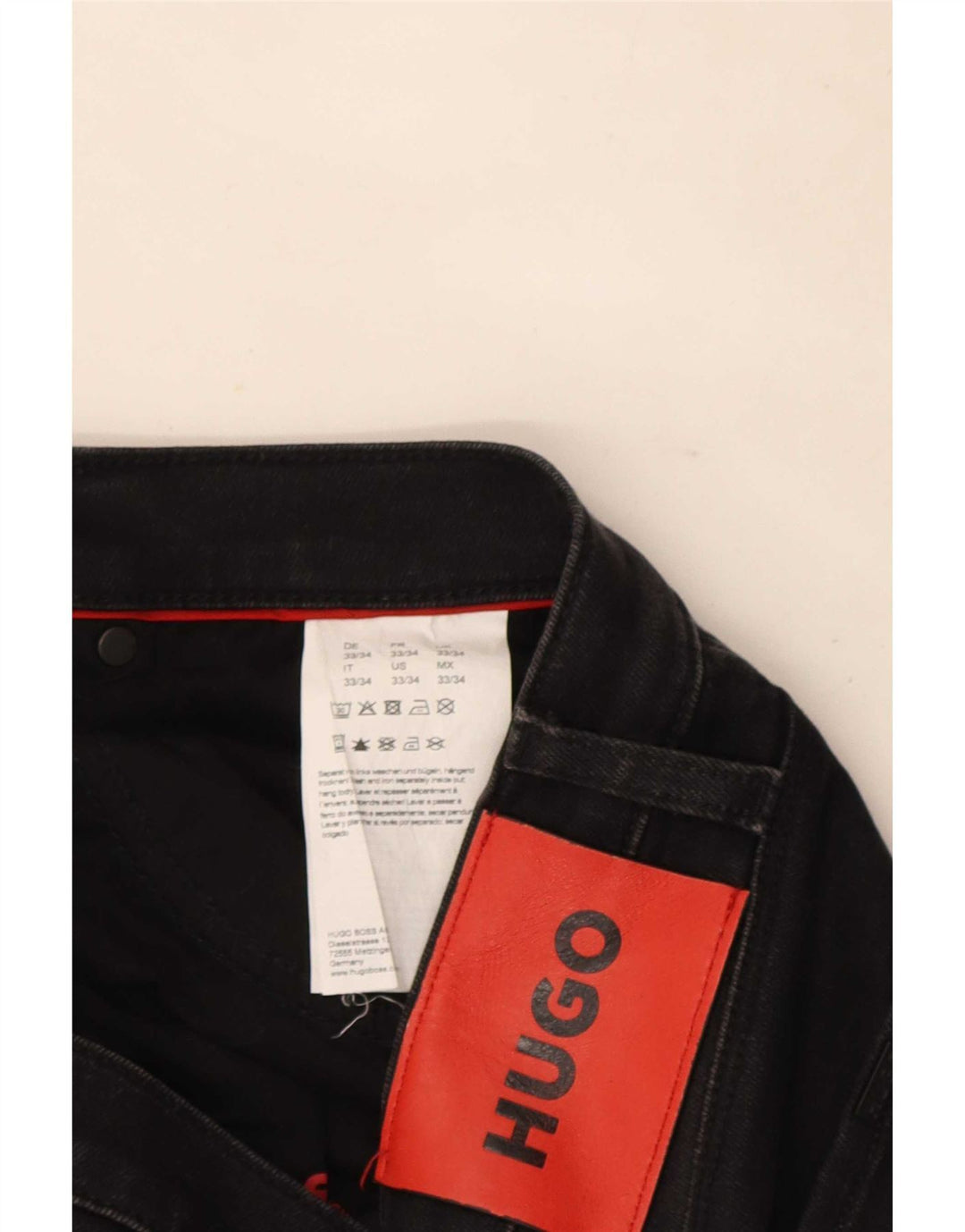 Męskie jeansy slim Hugo Boss W33 L31 Czarne bawełniane