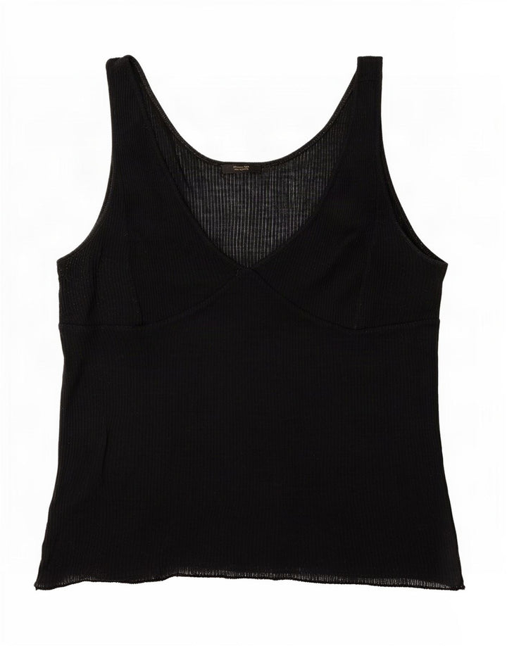 Damska kamizelka przezroczysta Massimo Dutti UK 18 XL czarna