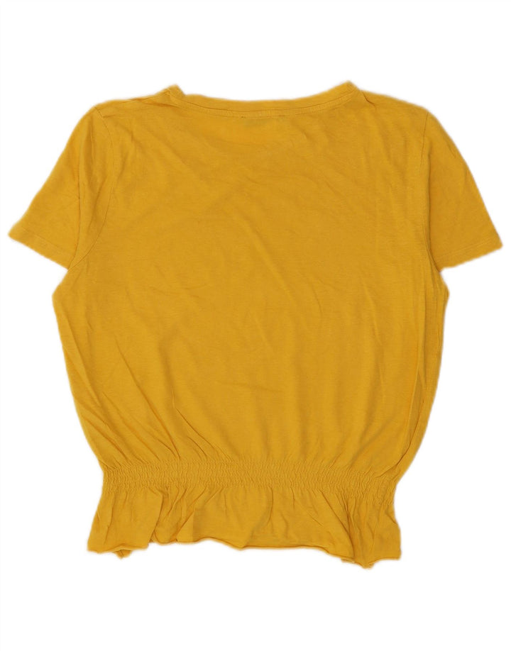 Damska bluzka Zara Crop Top UK 14 Średni żółty