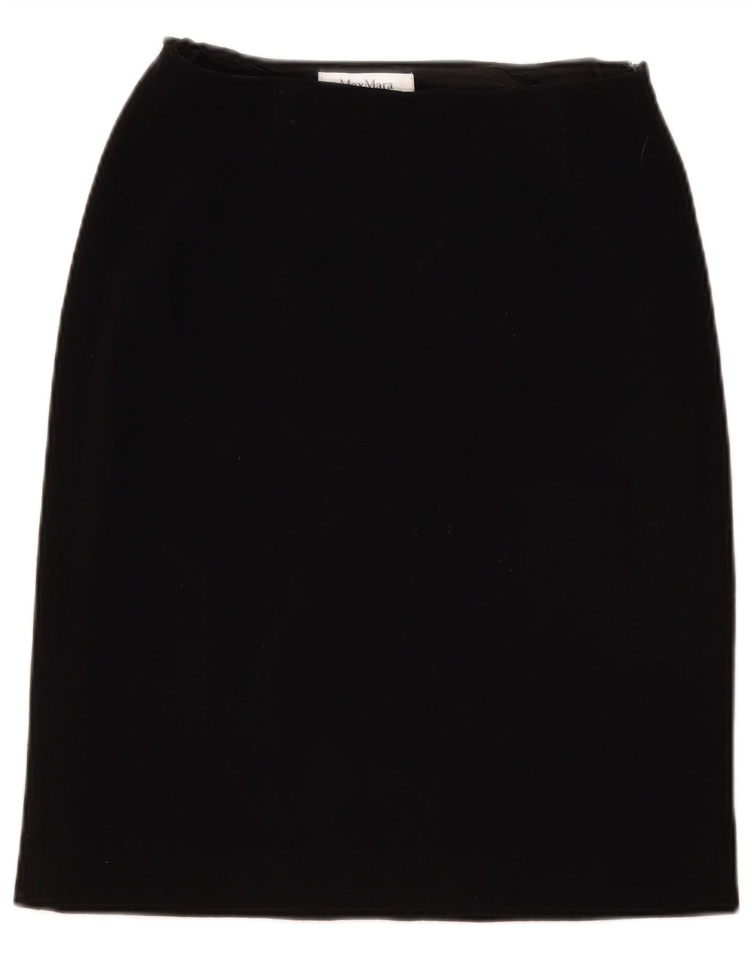 Spódnica damska Max Mara UK 12 Medium W28 Czarna wełna
