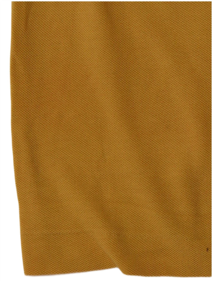 Męska koszulka polo LACOSTE o klasycznym kroju, rozmiar 4, średnia żółta bawełna