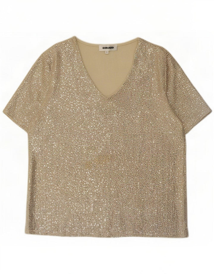 Bluzka damska Gerard Top UK 14 Large Gold Nylon