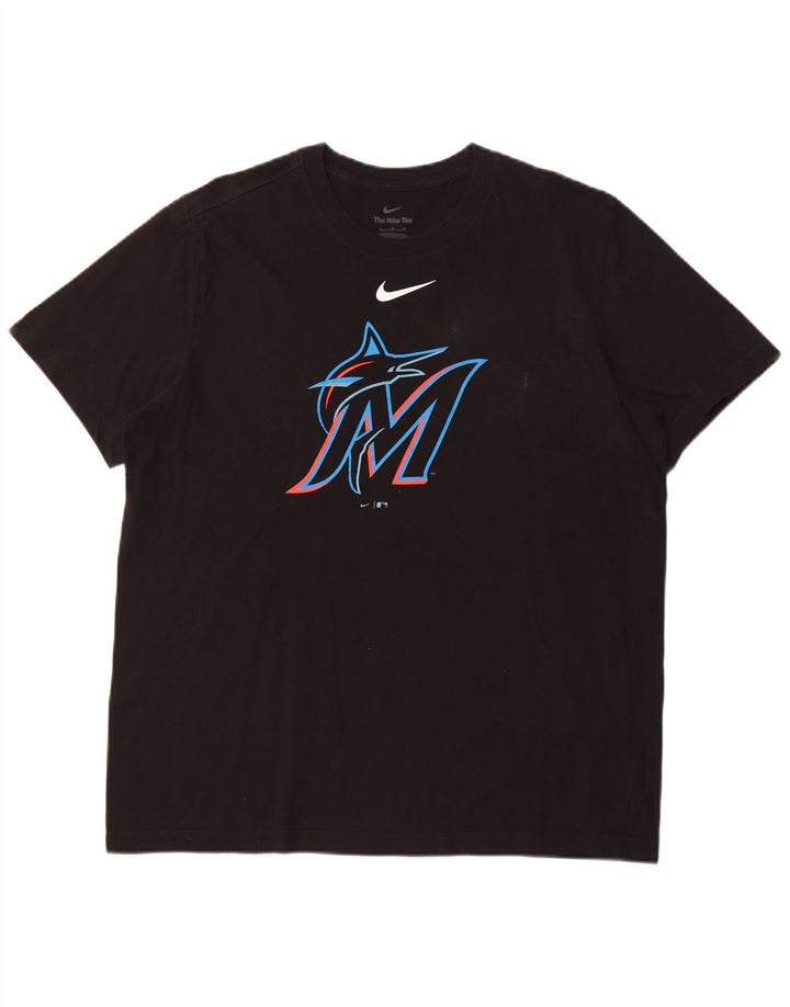 Męski T-shirt z grafiką NIKE, duży, czarny
