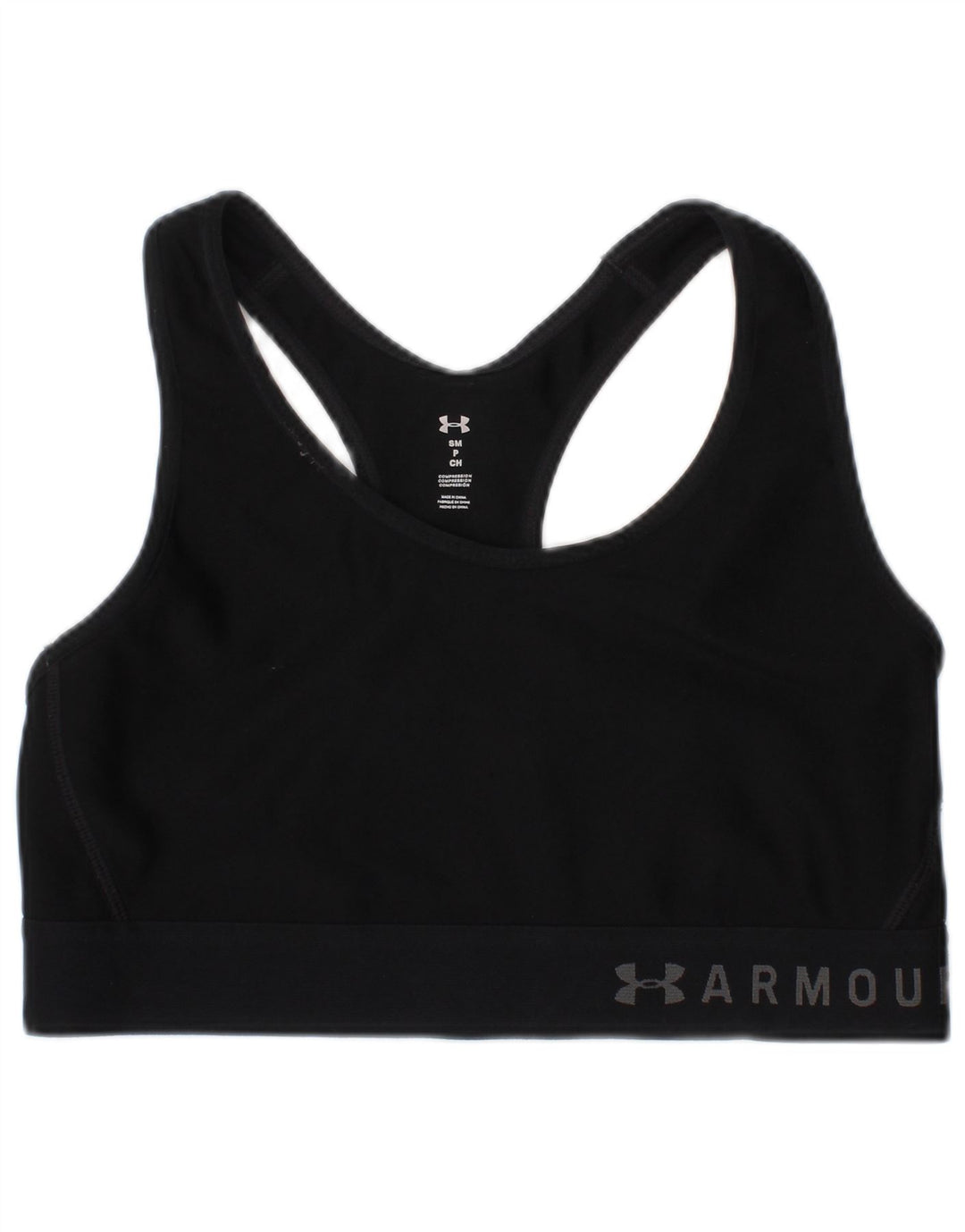 Damski top sportowy z grafiką Under Armour, mały, czarny, poliestrowy sportowy