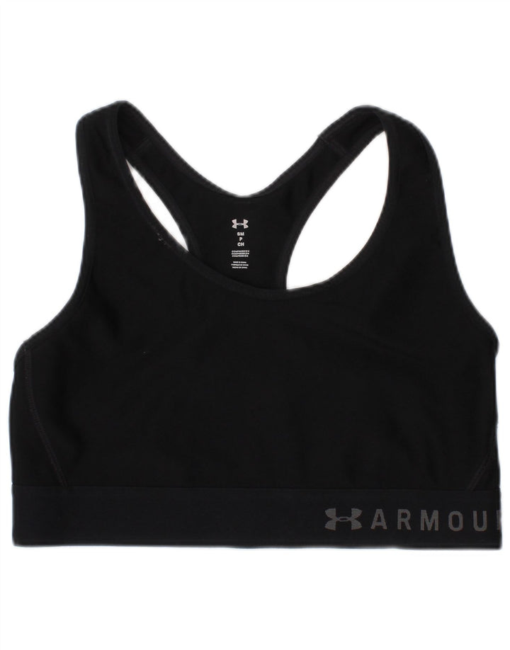 Damski top sportowy z grafiką Under Armour, mały, czarny, poliestrowy sportowy