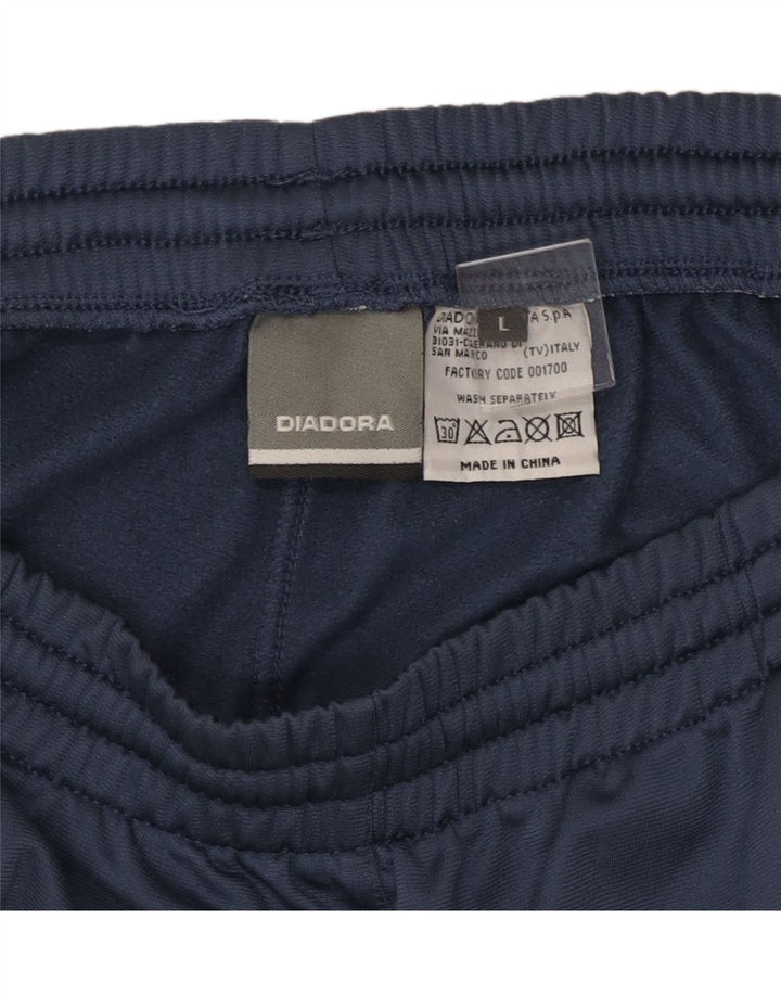 Męskie spodnie dresowe Diadora Joggery Duży granatowy poliester