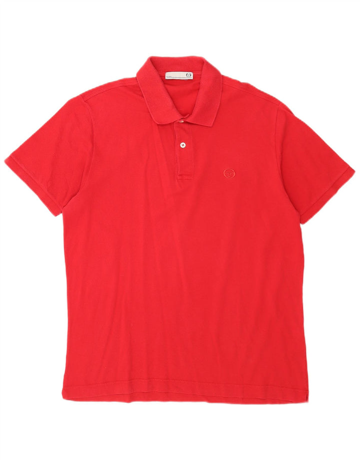 Męska koszulka polo Sergio Tacchini IT 50, średnia czerwona bawełna