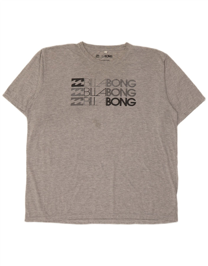 Męski T-shirt z grafiką Billabong, XL, szary, nakrapiany