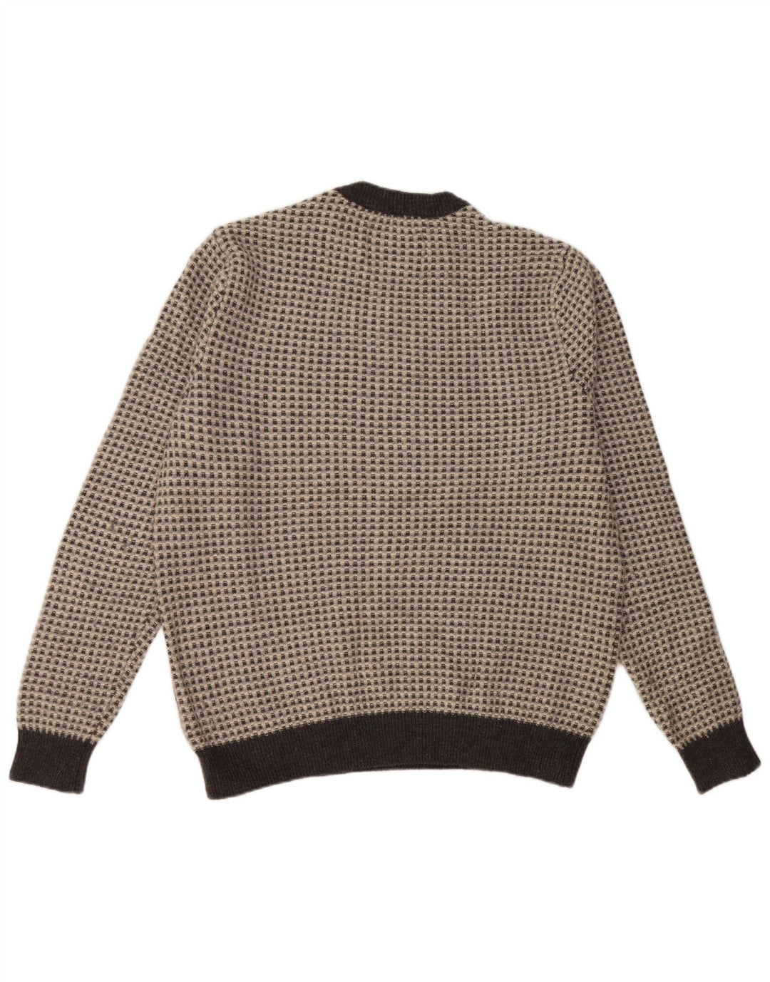 JACK WILLS Damski sweter z okrągłym dekoltem UK 20 2XL Szara wełniana kratka