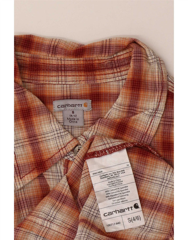 Damska koszula flanelowa Carhartt US 4/6 w małą czerwoną kratę, bawełniana