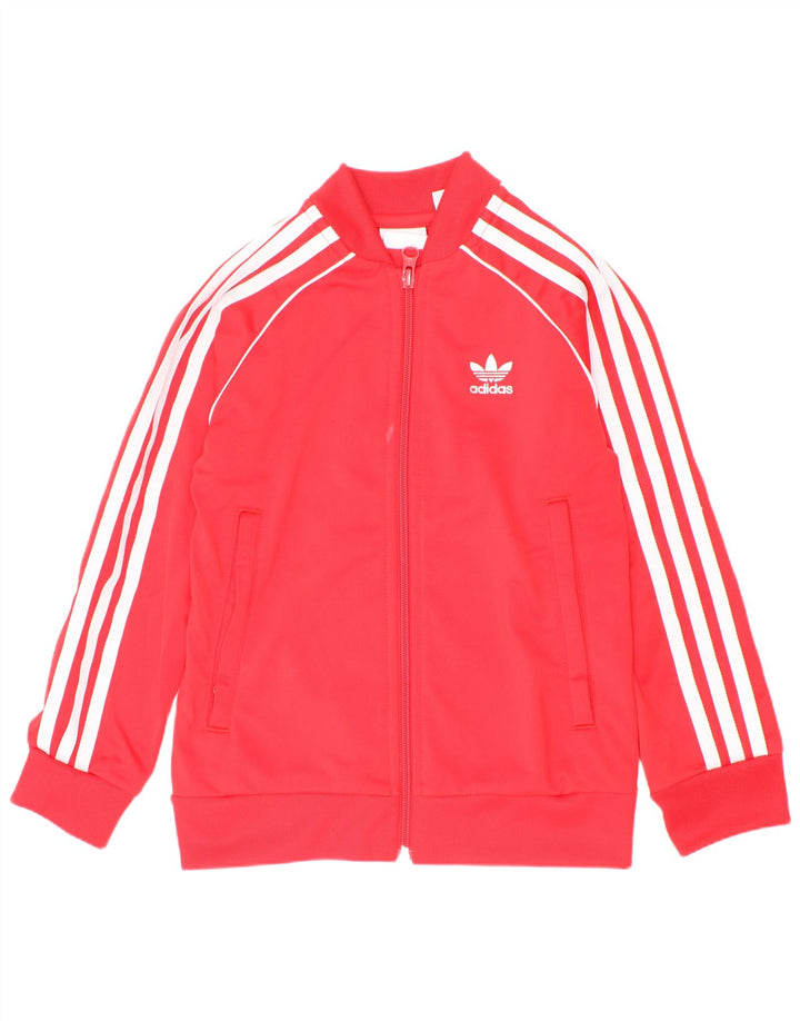 Chłopięca bluza dresowa Adidas 6-7 lat, czerwona, poliestrowa