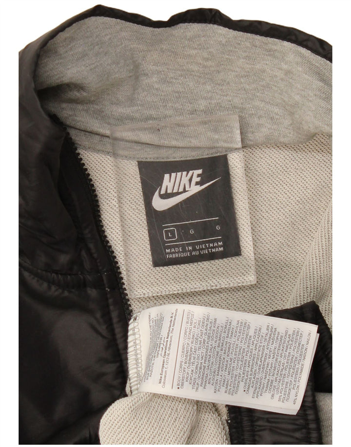 Damska bluza typu oversize typu Crop NIKE UK 16, duża, szara, z blokami kolorów