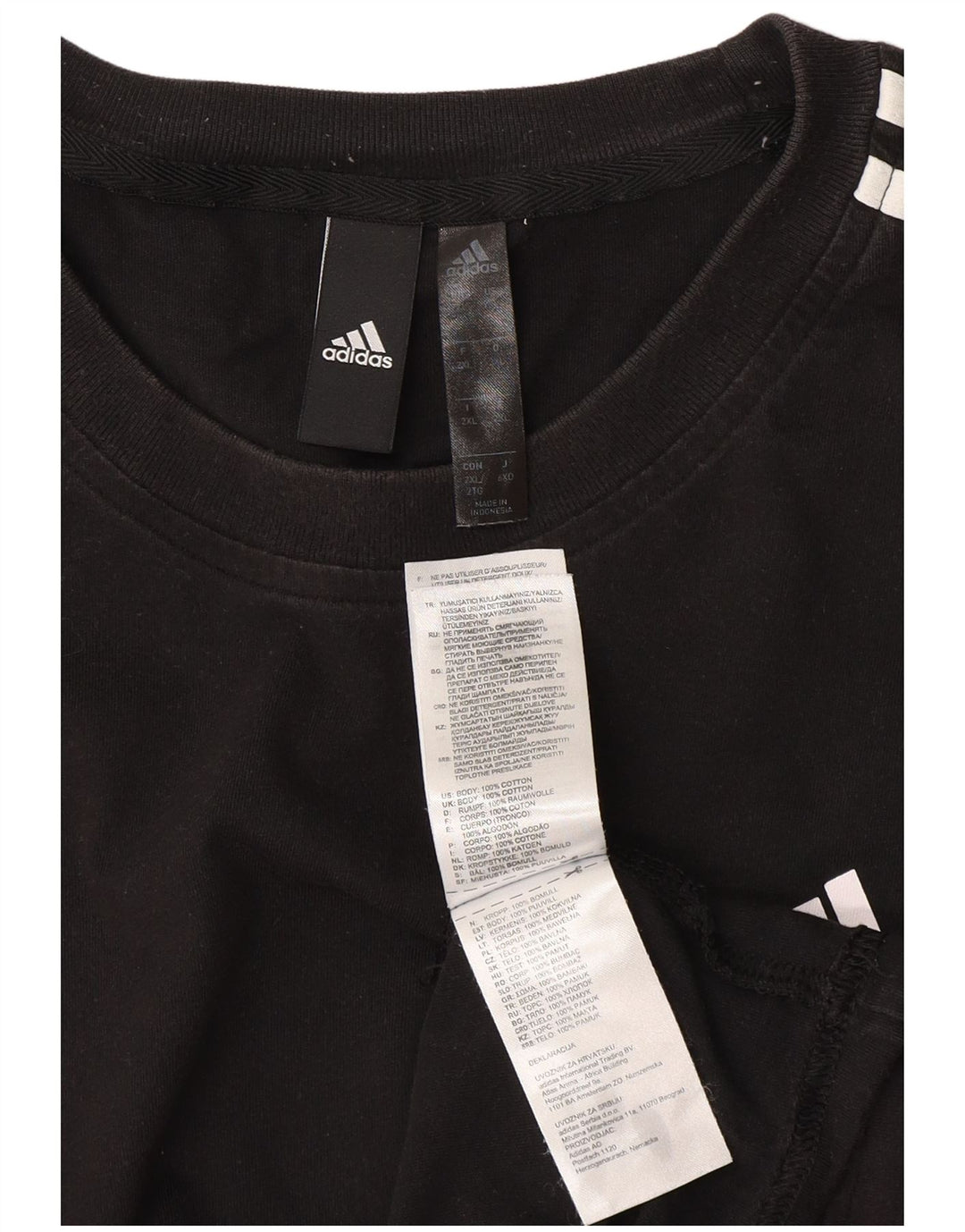 Adidas Męska koszulka Top 2XL Czarna bawełna